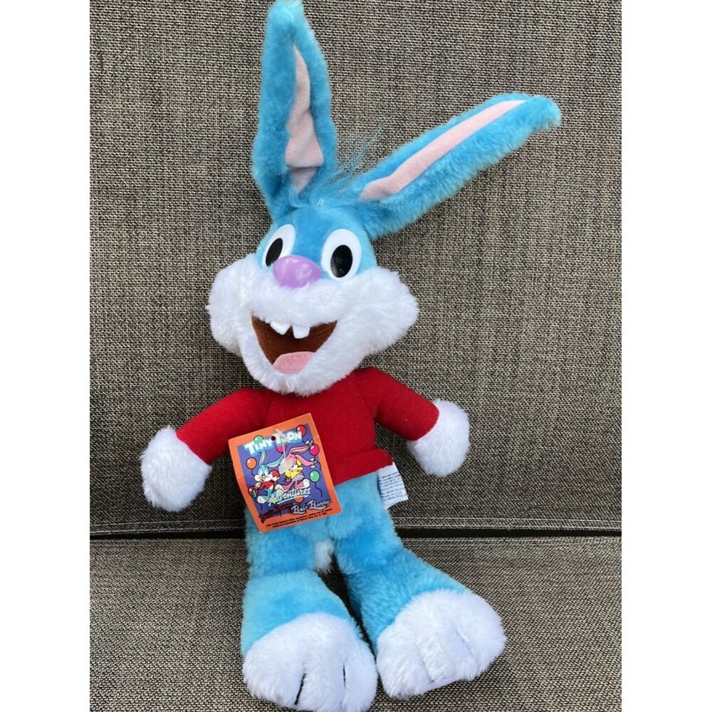 Vintage Buster Bunny Tiny Toon Warner Bros Plush Stuffed Animal 1992 w/tag 16"